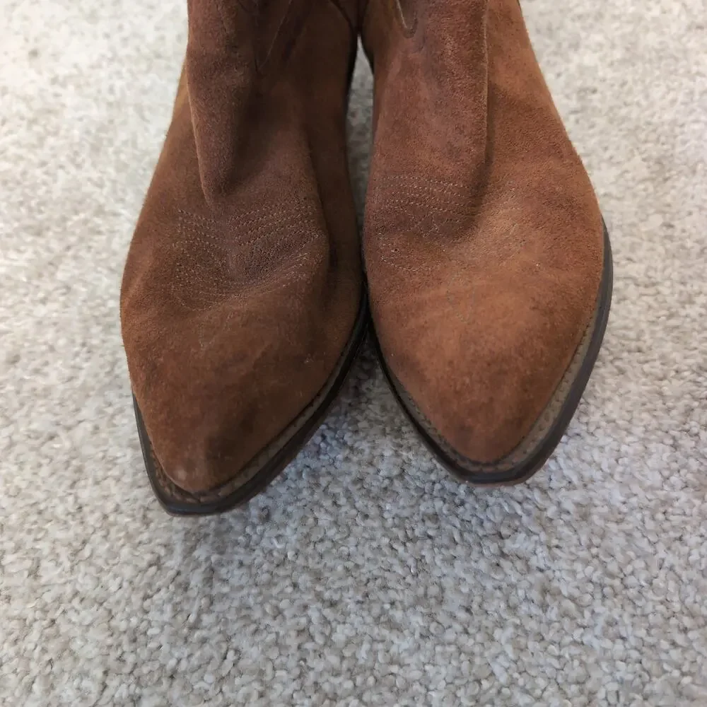 Suede Western Cowboy Boots